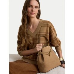 Torebka LAUREN RALPH LAUREN. Brązowe torebki klasyczne Lauren Ralph Lauren, bez wzorów, klasyczne, bez dodatków. Za 1,899.00 zł.