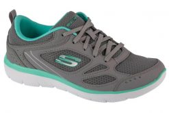 Buty do chodzenia damskie Skechers Gytq Summit Suite. Szare buty treningowe Skechers, bez wzorów, z kauczuku, bez zapięcia, trekkingowe. Za 199.99 zł.