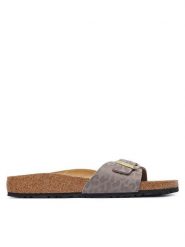 Birkenstock Klapki Madrid 1033186 Beżowy. Brązowe klapki Birkenstock, bez wzorów, z syntetyku, bez obcasa, bez zapięcia. Za 359.99 zł.