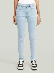 G-Star Dżinsy "Lhana" - Skinny fit - w kolorze błękitnym rozmiar: W27/L32. Niebieskie jeansy G-Star, l, z aplikacjami, ze skóry, klasyczne. Za 189.74 zł.