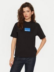 Karl Lagerfeld Jeans T-Shirt A1W17006 Czarny Regular Fit. Czarne t-shirty Karl Lagerfeld Jeans, s, bez wzorów, z bawełny, bez kołnierzyka, bez ramiączek. Za 169.99 zł.
