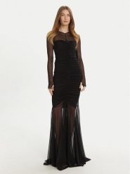 NORMA KAMALI Sukienka wieczorowa ST324PPMG08001 Czarny Slim Fit. Czarne sukienki Norma Kamali, s, bez wzorów, z syntetyku, wizytowe, bez kołnierzyka, bez ramiączek. Za 1,409.00 zł.
