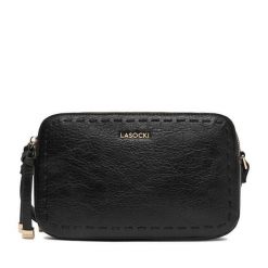 Torebka Lasocki. Czarne listonoszki Lasocki, bez wzorów, bez dodatków. Za 159.99 zł.