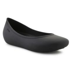 Buty Crocs Brooklyn Flat 209384-001 czarne. Czarne baleriny bez wzorów, z materiału, bez obcasa, bez zapięcia. Za 302.18 zł.