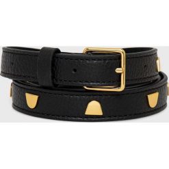 Coccinelle pasek skórzany damski kolor czarny. Czarne paski Coccinelle, bez wzorów. Za 499.99 zł.