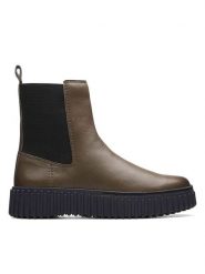 Clarks Skórzane sztyblety ''Torhill Maple'' w kolorze brązowym rozmiar: 39,5. Brązowe botki Clarks, bez wzorów, sportowe, bez obcasa, bez zapięcia. Za 253.54 zł.