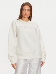 Guess Bluza V4BQ15 K7UW2 Beżowy Regular Fit. Brązowe bluzy Guess, m, z aplikacjami, z wiskozy, bez kaptura. Za 189.99 zł.