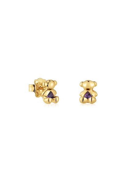 TOUS Kolczyki Bold Bear 1004024500 Złoty. Żółte kolczyki tous, srebrne. Za 699.99 zł.