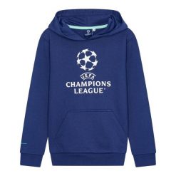 Bluza z kapturem dla dorosłych Champions League. Niebieskie bluzy CHAMPIONS LEAGUE, s, bez wzorów, z bawełny, sportowe, bez ramiączek, z kapturem. Za 229.99 zł.
