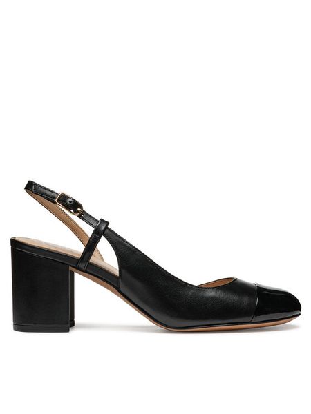 Geox Sandały D Virnilisa 65 D55YYA 0TUHH C9999 Czarny. Czarne sandały Geox, bez wzorów, ze skóry, bez obcasa, na słupku, bez zapięcia. Za 309.99 zł.