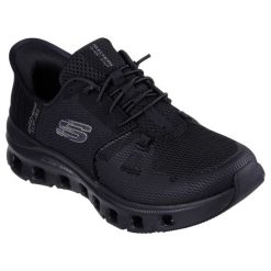 Buty sportowe damskie Skechers Glide step Pro. Czarne buty sportowe lifestyle Skechers, bez wzorów, casualowe, bez zapięcia. Za 408.50 zł.