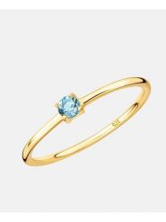 Revoni Złoty pierścionek z topazem rozmiar: 56. Niebieskie pierścionki Revoni, z topazem, złote. Za 657.33 zł.