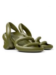 Camper Sandały "Kobarah" w kolorze khaki na obcasie rozmiar: 41. Brązowe sandały Camper, bez wzorów, z otwartym noskiem, bez obcasa, na koturnie, bez zapięcia. Za 239.99 zł.