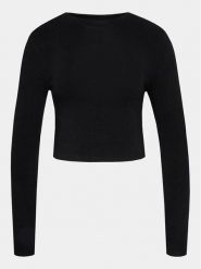Gina Tricot Bluzka 20150 Czarny Slim Fit. Czarne bluzki Gina Tricot, xl, bez wzorów, z bawełny, bez kołnierzyka, bez ramiączek. Za 59.99 zł.