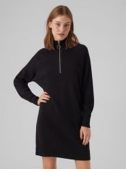 Vero Moda Sukienka w kolorze czarnym rozmiar: XS. Czarne sukienki Vero Moda, na co dzień, xs, bez wzorów, bez kołnierzyka, bez ramiączek, mini, proste. Za 88.02 zł.