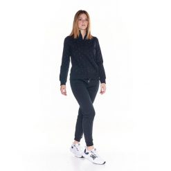 Bluza z zamek błyskawiczny na co dzień na siłownię. Czarne bluzy LEONE 1947 APPAREL, s, bez wzorów, z bawełny, sportowe, bez ramiączek, bez kaptura. W wyprzedaży za 201.87 zł.