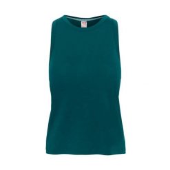 Damski tank top Kari Traa Mija. Niebieskie topy Kari Traa, bez wzorów, bez kołnierzyka, bez ramiączek. Za 270.00 zł.