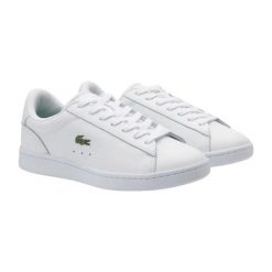 Tenisówki Lacoste Model Carnaby Set Kolor Biały. Białe trampki sportowe Lacoste, bez wzorów, z materiału, bez zapięcia, tenisowe. Za 419.00 zł.