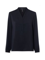 Marc Cain Bluzka damska Kobiety niebieski jednolity, 36. Niebieskie bluzki Marc Cain, bez wzorów, eleganckie, bez kołnierzyka, bez ramiączek. Za 749.95 zł.
