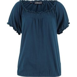 T-shirt bawełniany z gumką, krótki rękaw bonprix ciemnoniebieski. T-shirty marki bonprix. Za 44.99 zł.