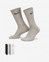 Nike 3PPK VALUE COTTON CREW Skarpety Unisex. Czarne skarpetki Nike, bez wzorów, z bawełny. Za 54.99 zł.