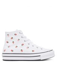 Converse Trampki Chuck Taylor Eva Lift Platform A14925C Biały. Białe trampki Converse, bez wzorów, z materiału, bez zapięcia. Za 259.99 zł.