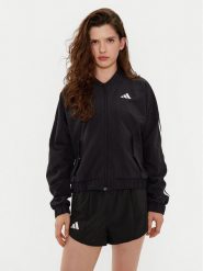 Adidas Kurtka bomber Essentials 3-Stripes JD5317 Czarny Loose Fit. Czarne kurtki adidas, xs, bez wzorów, z syntetyku, bez kaptura. Za 299.99 zł.