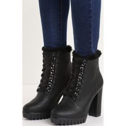Czarne Botki Mixed up Thoughts. Botki marki Born2be. Za 64.99 zł.