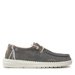 Półbuty Hey Dude. Szare półbuty wsuwane Hey dude, bez wzorów, boho, bez obcasa, na płaskiej podeszwie. Za 209.99 zł.