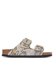 Birkenstock Klapki Arizona Print 1033065 Beżowy jasny. Brązowe klapki Birkenstock, bez wzorów, ze skóry, bez obcasa, bez zapięcia. Za 629.99 zł.
