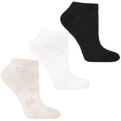 Skarpetki Damskie Moraj Mix Kolor 3 Pary. Brązowe skarpetki Moraj, bez wzorów, z bawełny. Za 29.99 zł.