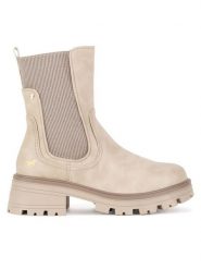 Mustang Botki 1469-501 Beżowy. Brązowe botki Mustang, bez wzorów, bez obcasa, na płaskiej podeszwie, bez zapięcia. Za 258.99 zł.