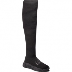 Muszkieterki LOVE MOSCHINO - JA15193G06JR0000 Nero. Czarne kozaki Love Moschino, z materiału. Za 1,099.00 zł.