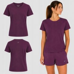 T-SHIRT DAMSKI 4F KOSZULKA SPORTOWA Z MODALEM F2773 SS26. Czerwone t-shirty sportowe 4f, uniwersalny, bez wzorów, z materiału, bez ramiączek, na fitness i siłownię. Za 126.00 zł.