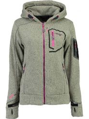 Geographical Norway Kurtka polarowa "Telectra" w kolorze szarym rozmiar: M. Szare kurtki Geographical Norway, m, z aplikacjami, z polaru, bez kaptura. Za 179.22 zł.