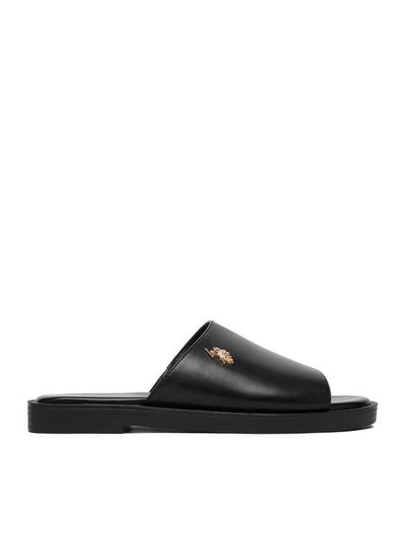 U.S. Polo Assn. Klapki EO-MARINA003W/6Y1 Czarny. Czarne klapki U.S. Polo Assn., bez wzorów, z materiału, marine, bez obcasa, bez zapięcia. Za 179.99 zł.