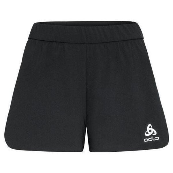 Spodenki damskie do biegania Zeroweight 3 inch. Czarne szorty ODLO, bez wzorów, sportowe. W wyprzedaży za 180.15 zł.