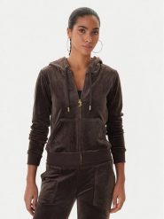Juicy Couture Bluza Robertson JCAP176G Brązowy Slim Fit. Brązowe bluzy Juicy Couture, s, bez wzorów, z syntetyku, bez ramiączek, bez kaptura. Za 439.99 zł.