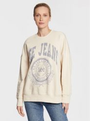 Lee Bluza L36ILJDN 112320666 Beżowy Oversize. Brązowe bluzy Lee, l, bez wzorów, z bawełny, bez kaptura. Za 269.99 zł.