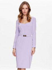 Pinko Sukienka koktajlowa Mendosa 100559 7624 Fioletowy Regular Fit. Fioletowe sukienki Pinko, bez wzorów, z syntetyku, wizytowe, bez kołnierzyka, bez ramiączek. Za 1,299.00 zł.