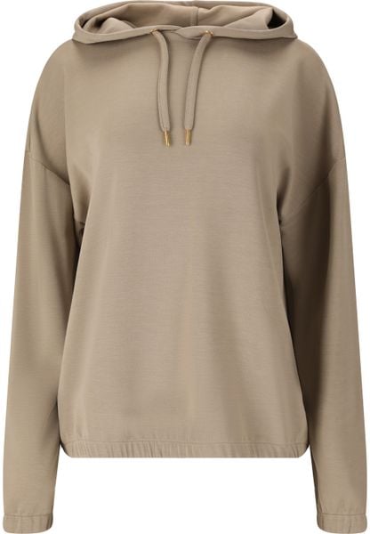 Bluza damska z kapturem Athlecia Namier. Brązowe bluzy Endurance, bez wzorów, z dresówki, bez kaptura, na fitness i siłownię. Za 237.05 zł.