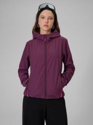 4F Kurtka softshell wiatroodporna membrana 5000 damska - fioletowa XS. Fioletowe kurtki 4f, xs, bez wzorów, z materiału, bez kaptura. Za 299.99 zł.