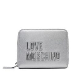 Mały Portfel Damski LOVE MOSCHINO. Szare portfele Love Moschino, bez wzorów. Za 309.99 zł.