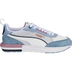 Buty Puma R22 W 383462 13 białe niebieskie. Białe buty treningowe Puma, bez wzorów, z gumy, bez zapięcia. Za 344.66 zł.