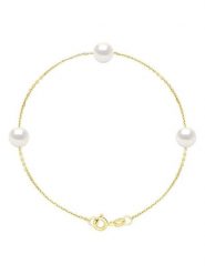 Pearl Addict Złota bransoletka z perłami rozmiar: onesize. Żółte bransoletki Pearl Addict, z perłą, złote. Za 223.46 zł.