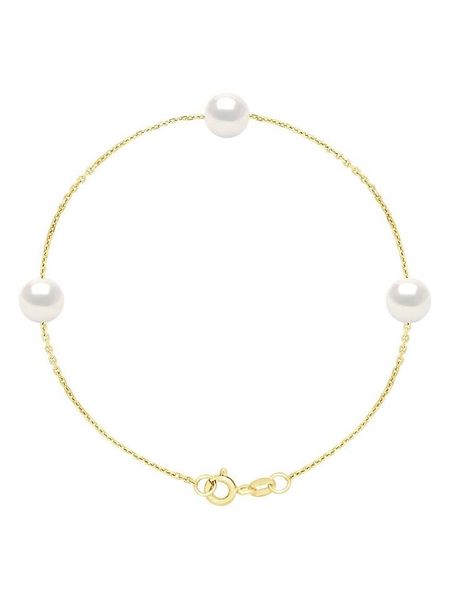 Pearl Addict Złota bransoletka z perłami rozmiar: onesize. Żółte bransoletki Pearl Addict, z perłą, złote. Za 223.46 zł.