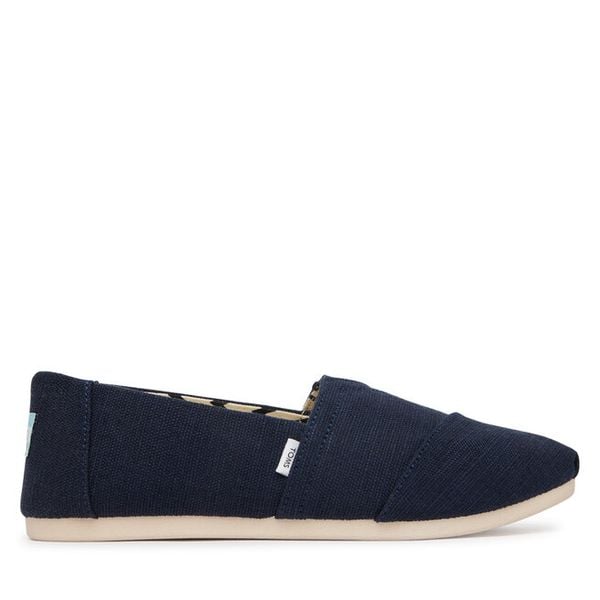 Półbuty Toms. Niebieskie półbuty wsuwane TOMS, bez wzorów, bez obcasa, na płaskiej podeszwie. Za 179.99 zł.