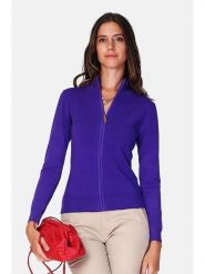 ASSUILI Kardigan w kolorze fioletowym rozmiar: 40. Różowe swetry Assuili, bez wzorów, z kaszmiru, klasyczne, bez ramiączek. Za 118.28 zł.