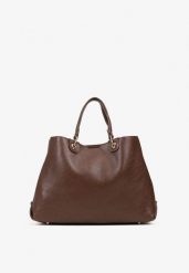 Brązowa Duża Torebka Shopperka z Metalicznymi Ozdobami Anurriva. Brązowe shopper bag Renee, bez wzorów, z jeansu, biznesowe, duże, bez dodatków. Za 159.99 zł.