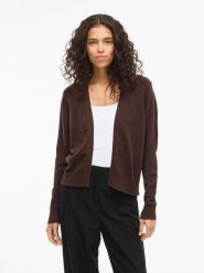 Vila Kardigan "Viril" w kolorze brązowym rozmiar: XS. Brązowe swetry Vila, xs, bez wzorów, bez ramiączek. Za 100.52 zł.